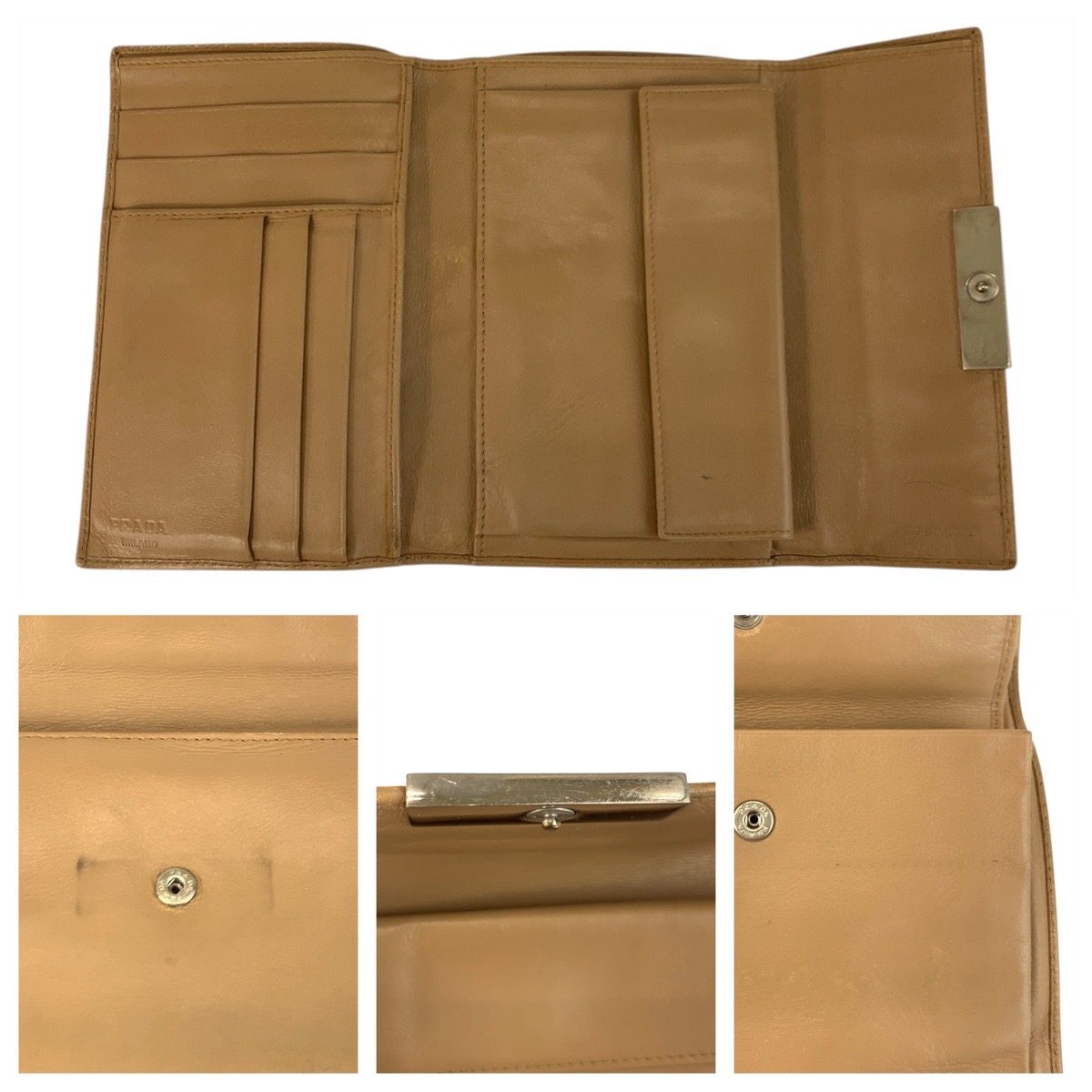 プラダ レザー二つ折り財布
