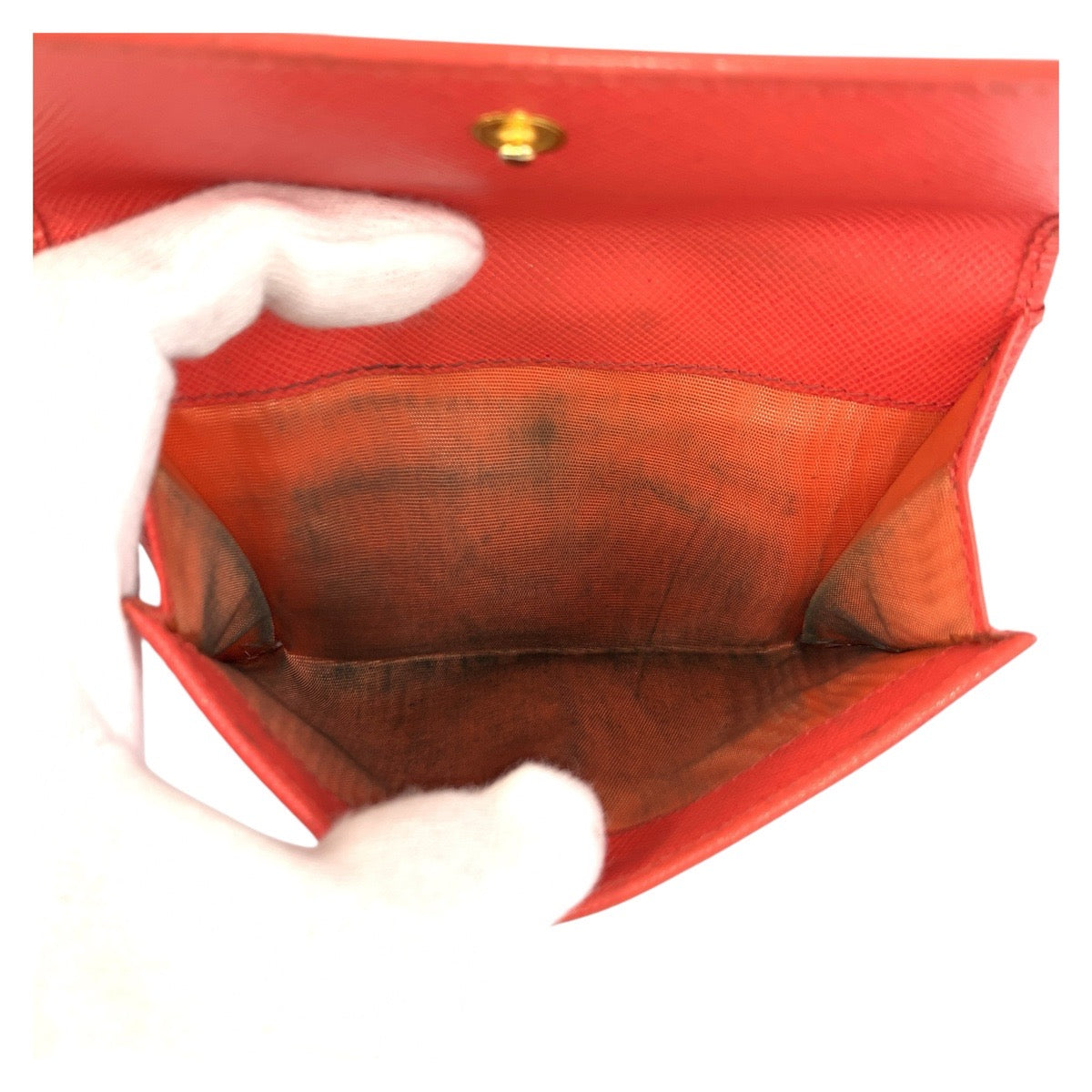 プラダ レザー折財布