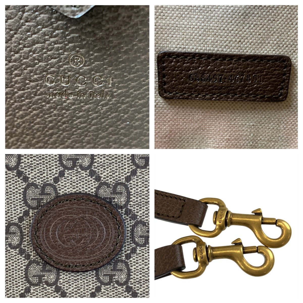グッチ GUCCI TIGER GGスプリームキャンバス/レザー2wayバッグ