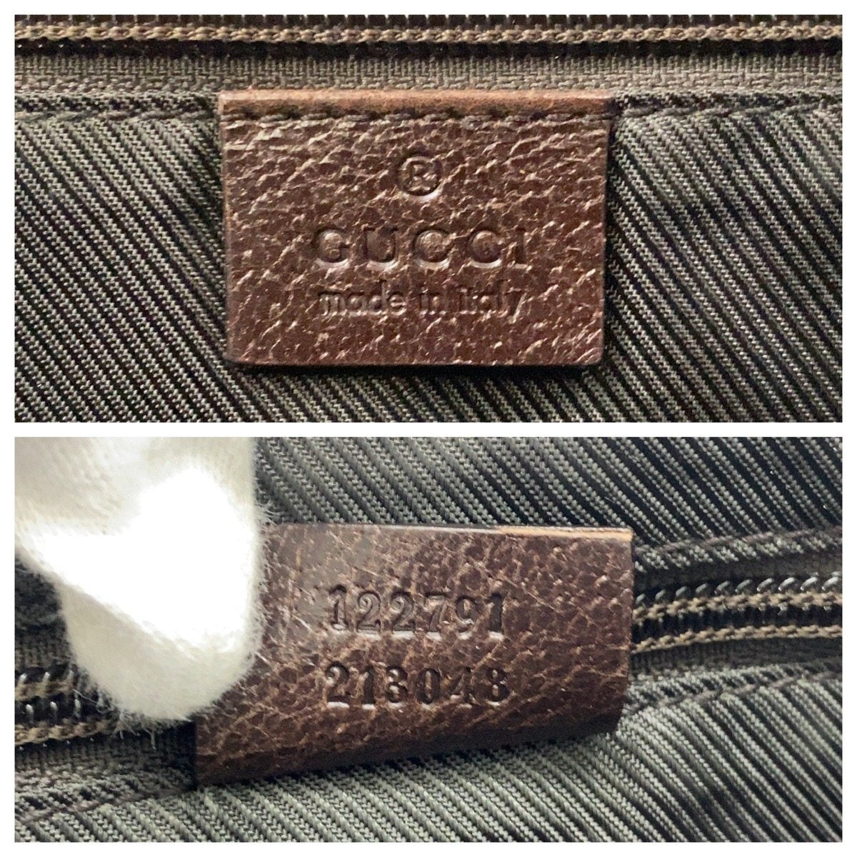 グッチ GGキャンバス レザー ショルダーバッグ