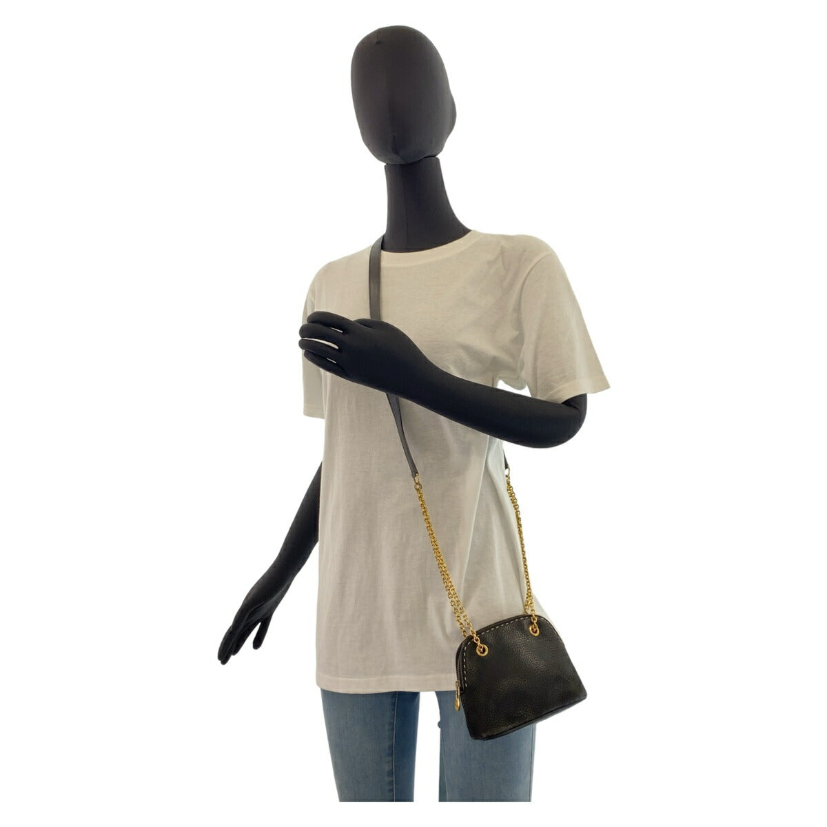 セリーヌ トリオンフ レザー ミニショルダーバッグ