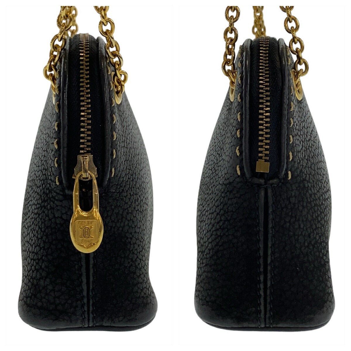 セリーヌ トリオンフ レザー ミニショルダーバッグ