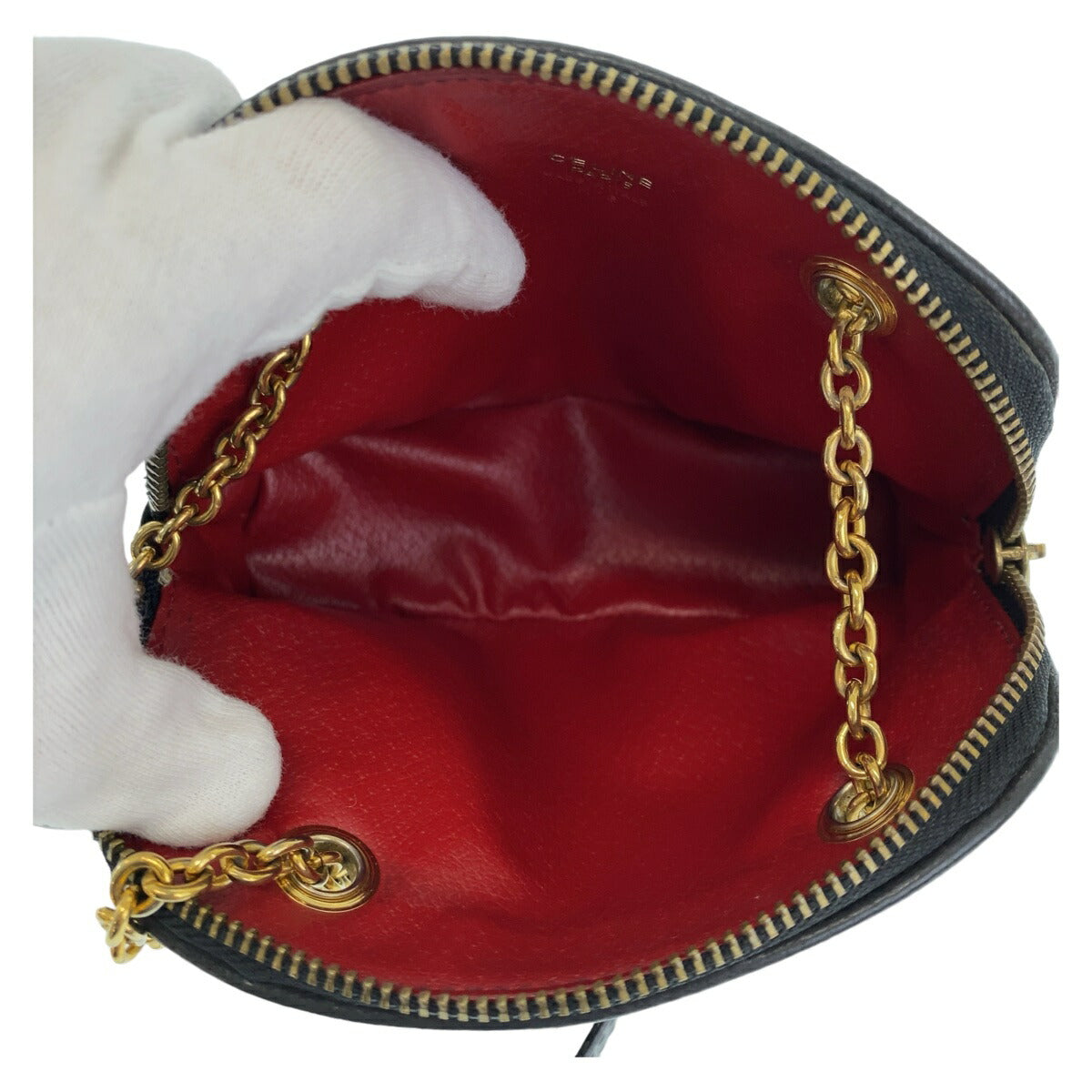 セリーヌ トリオンフ レザー ミニショルダーバッグ