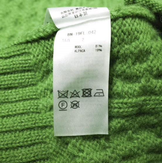 BATONER x BEAMS ウール アルパカ カーディガン BN-19FL-042