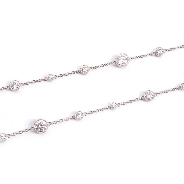 Gimel ミルグレイン ダイヤモンド ネックレス PT950/PT850