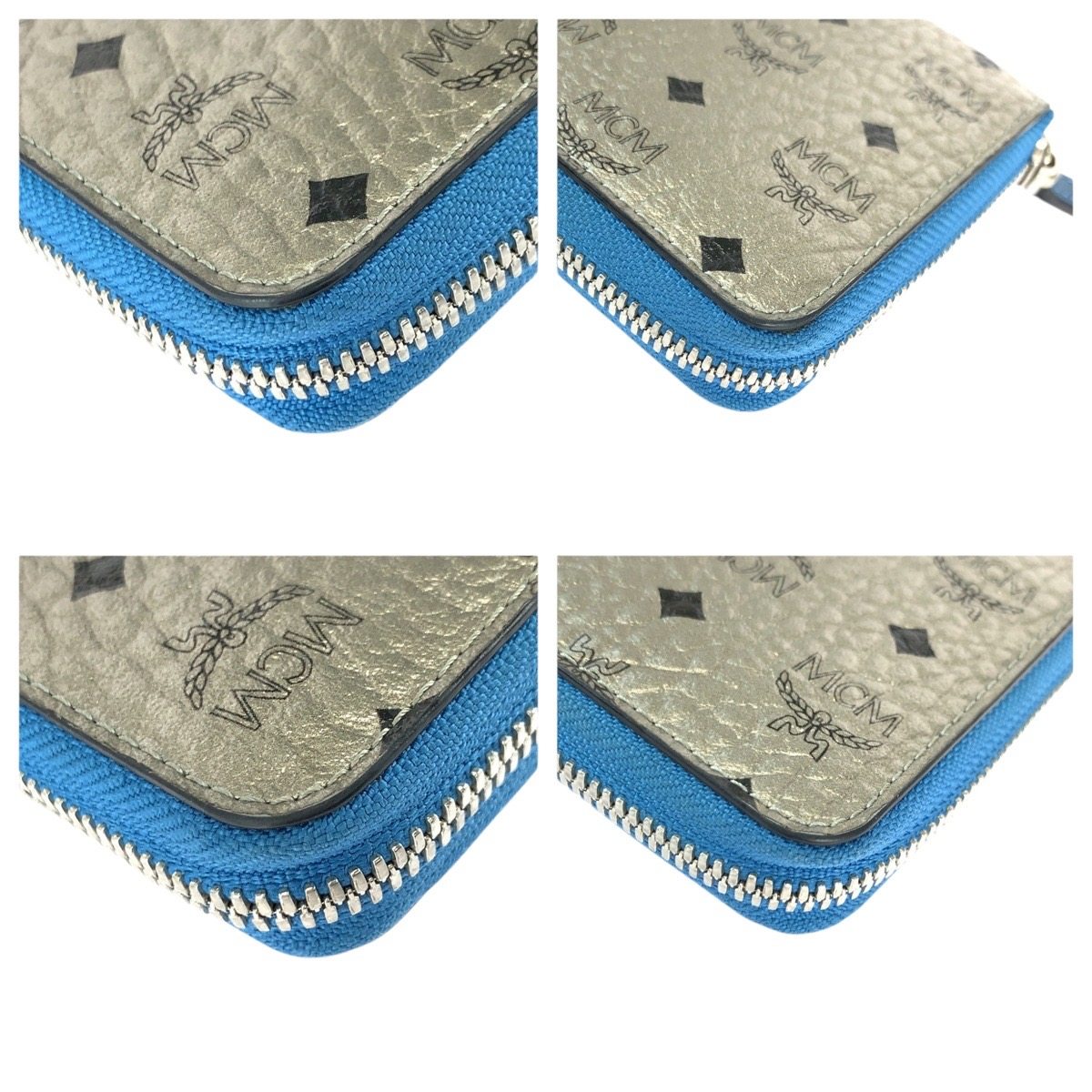 エムシーエム MYL6AVC80SV001 レザーラウンドファスナー長財布