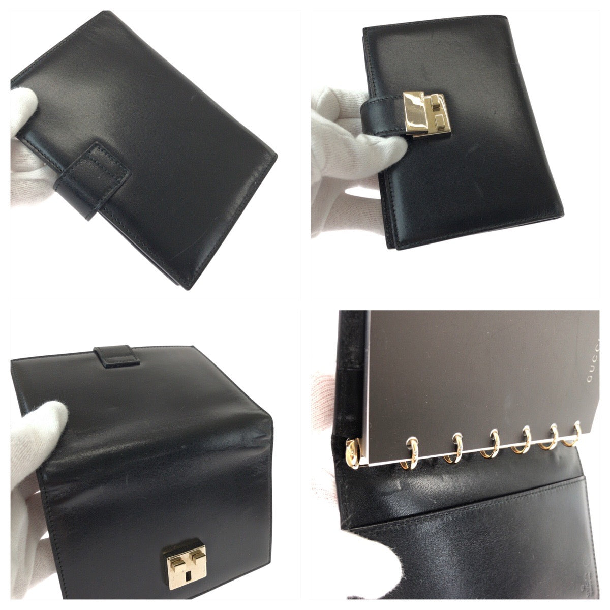 グッチ レザー手帳カバー