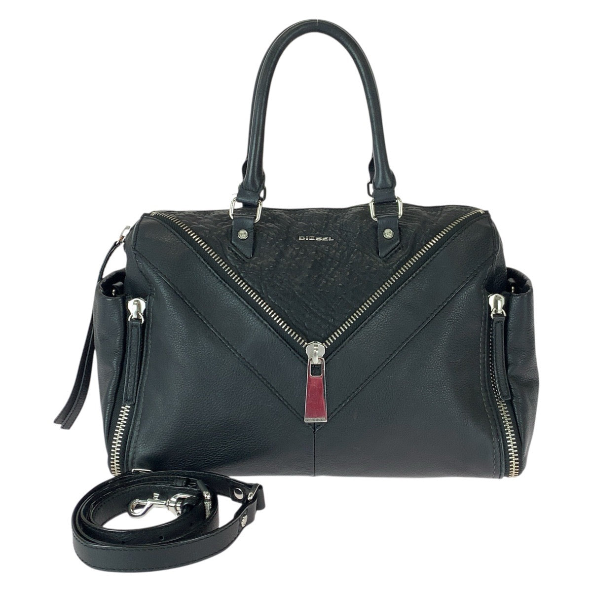 ディーゼル Le Zipper レザー2wayバッグ