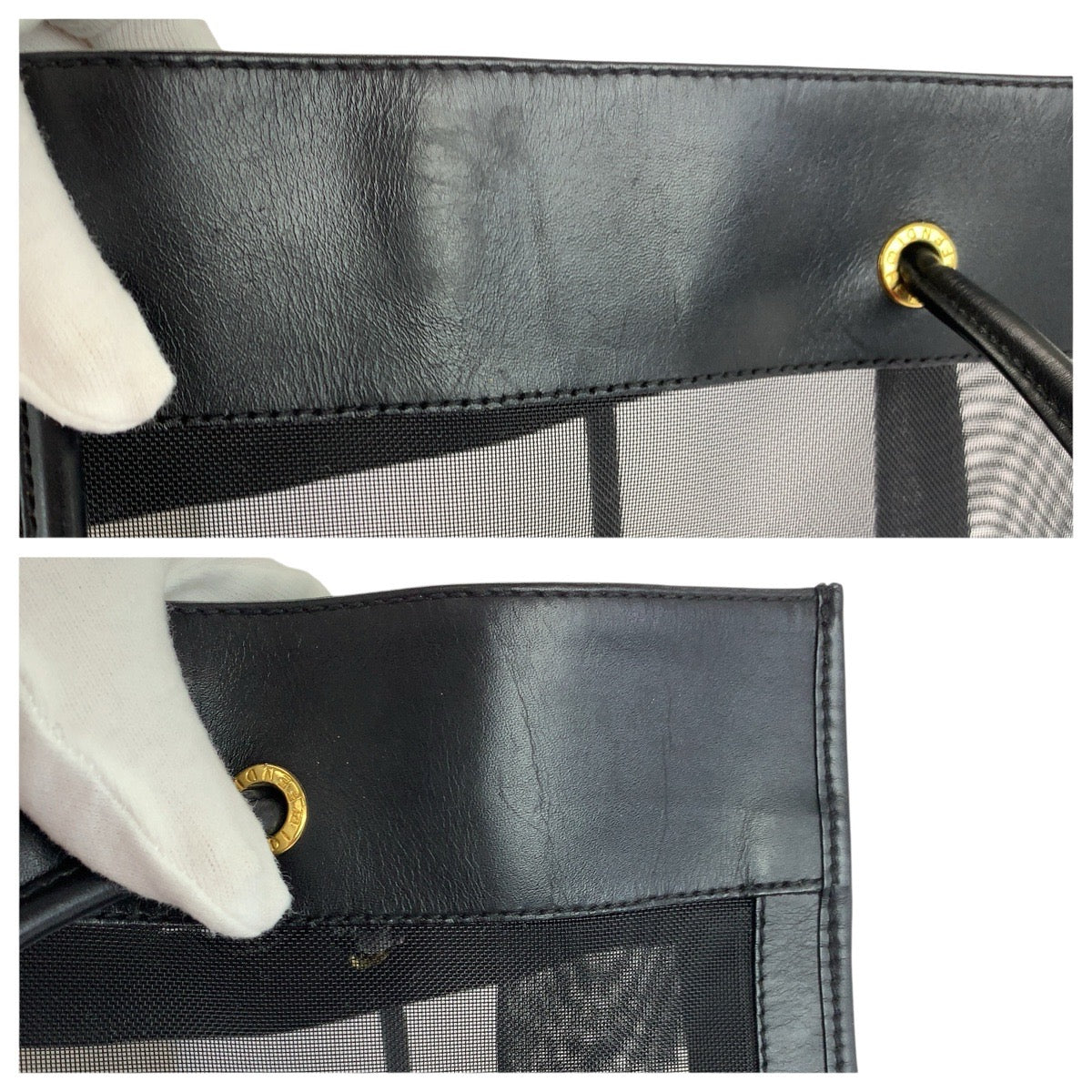 フェンディ FFロゴ レザー メッシュ 2wayバッグ