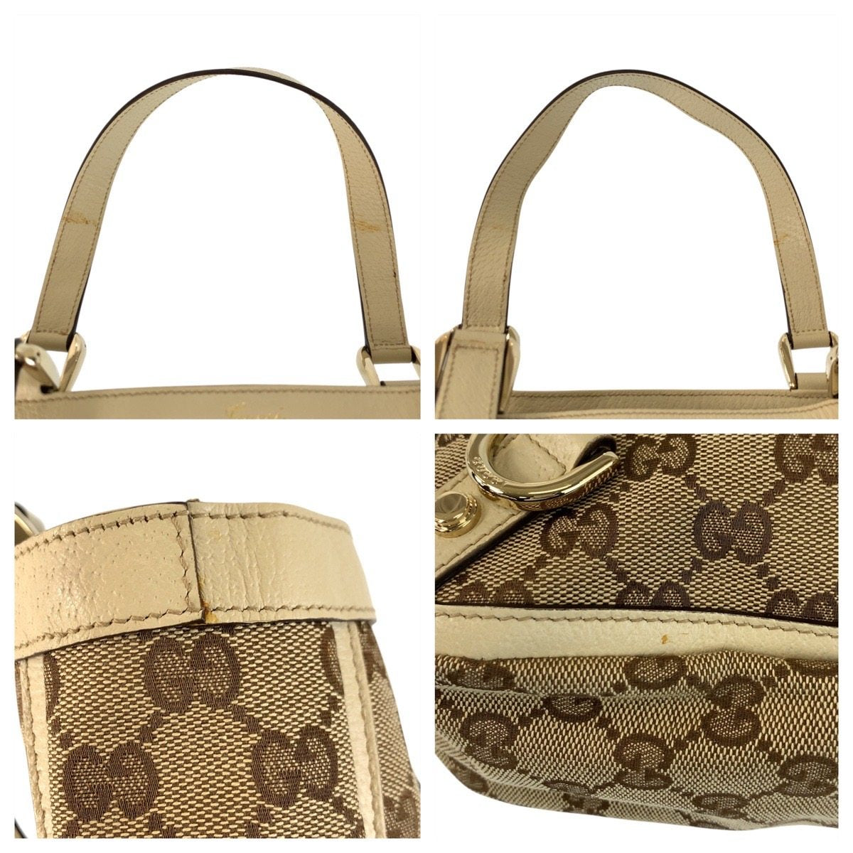 グッチ GGキャンバス レザートートバッグ