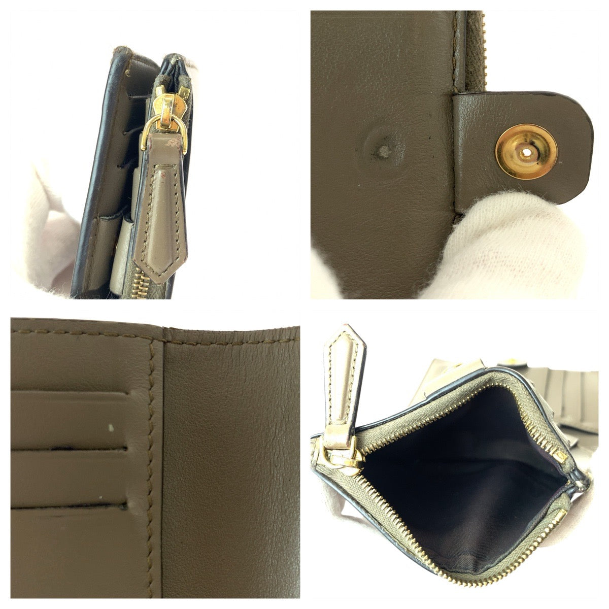 フェンディ ローマ レザー折り財布
