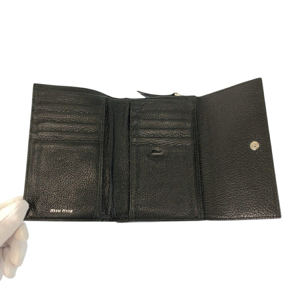 ミュウミュウ マドラス レザー二つ折り財布
