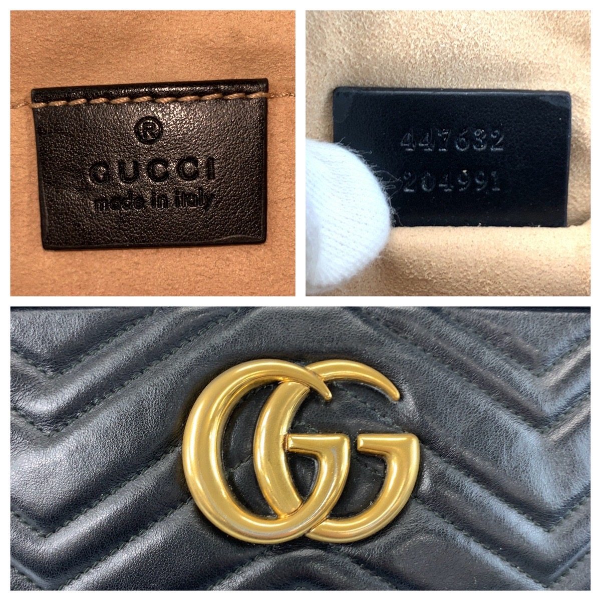 グッチ GGマーモント レザーカメラバッグ