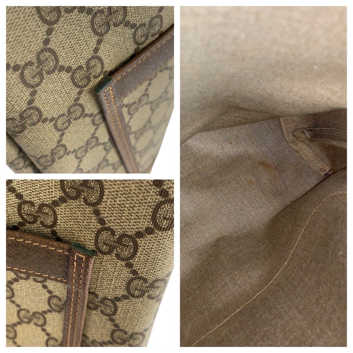 グッチ GGスプリームキャンバス レザー 2wayショルダーバッグ