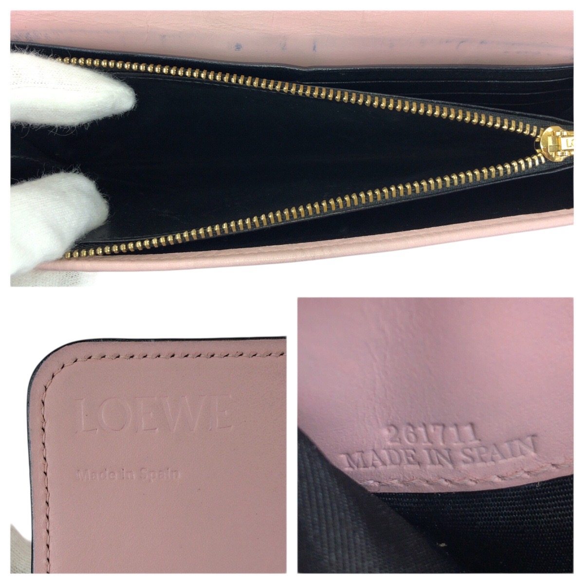 ロエベ アナグラム レザー ロングウォレット