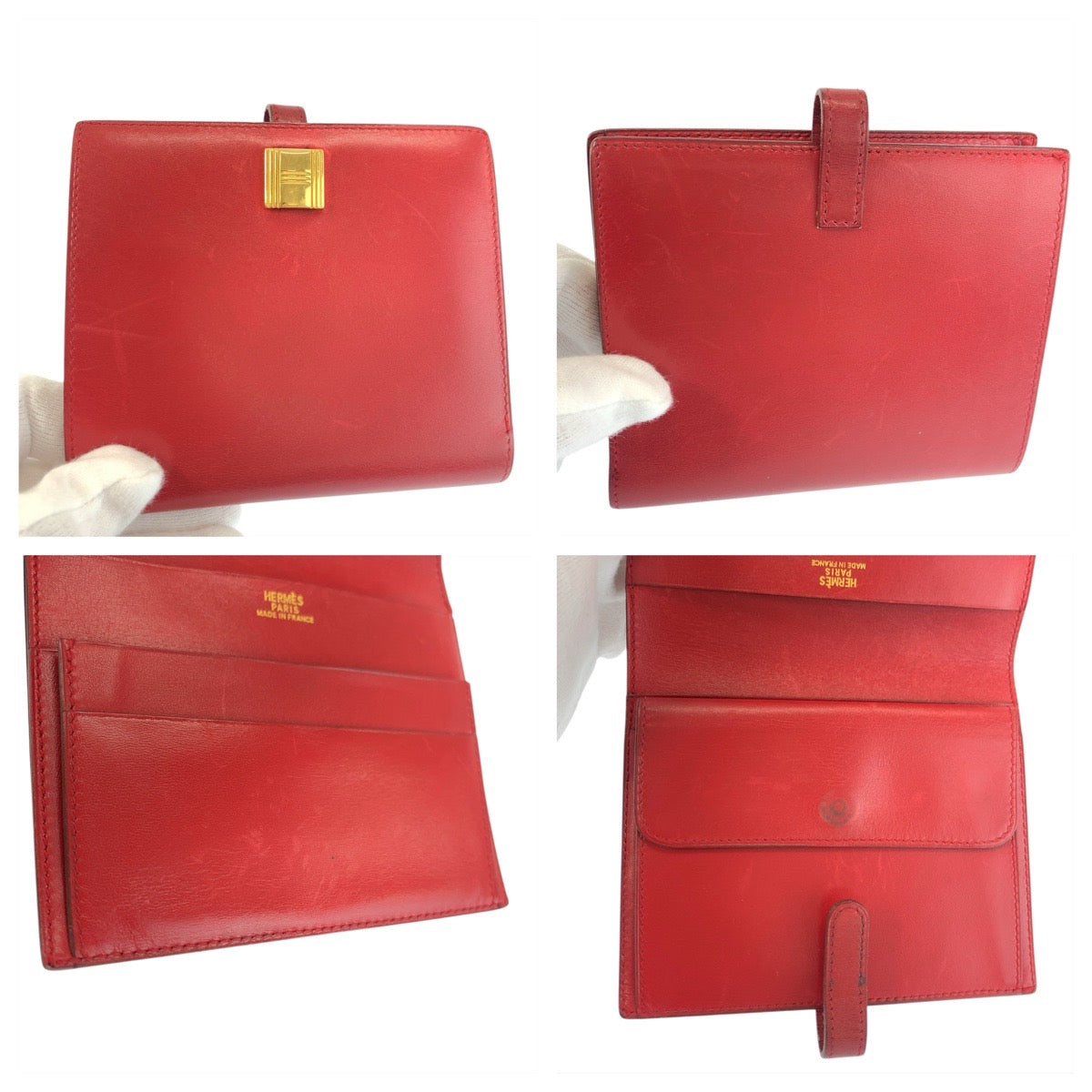 エルメス ソミュール レザー 折り財布