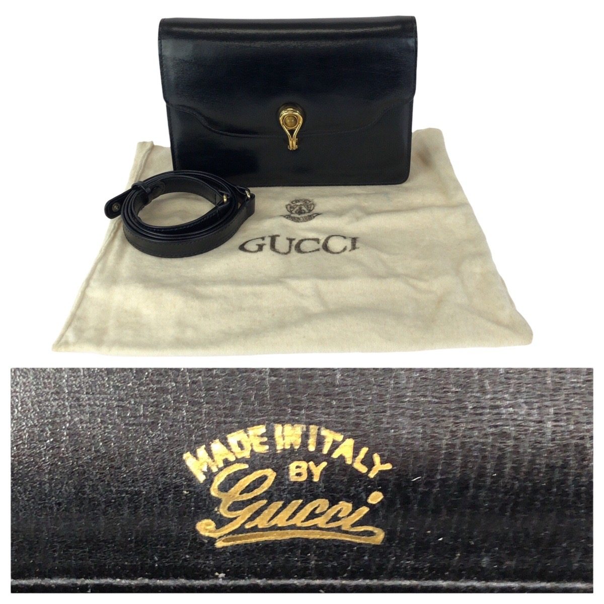 グッチ レザー2wayショルダーバッグ