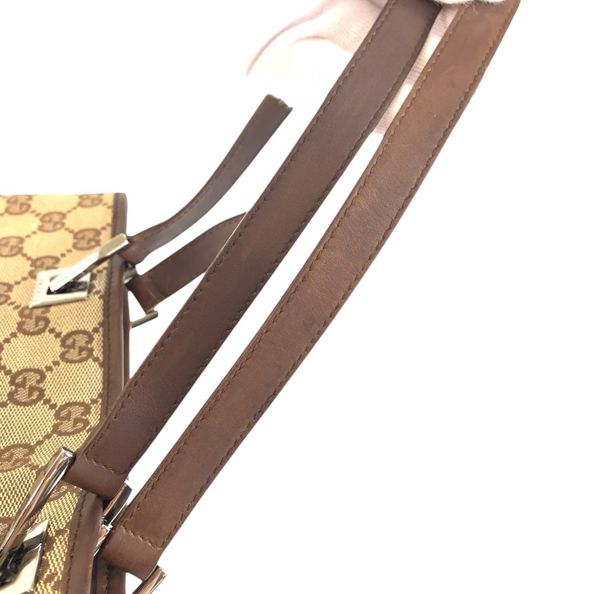 グッチ GGキャンバス レザー トートバッグ