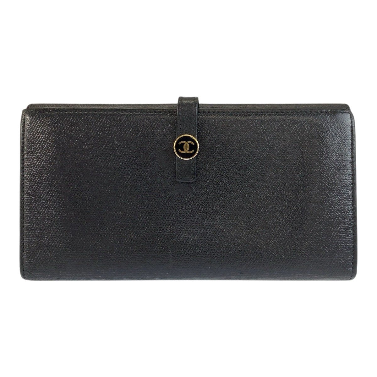 シャネル ココボタン レザー長財布