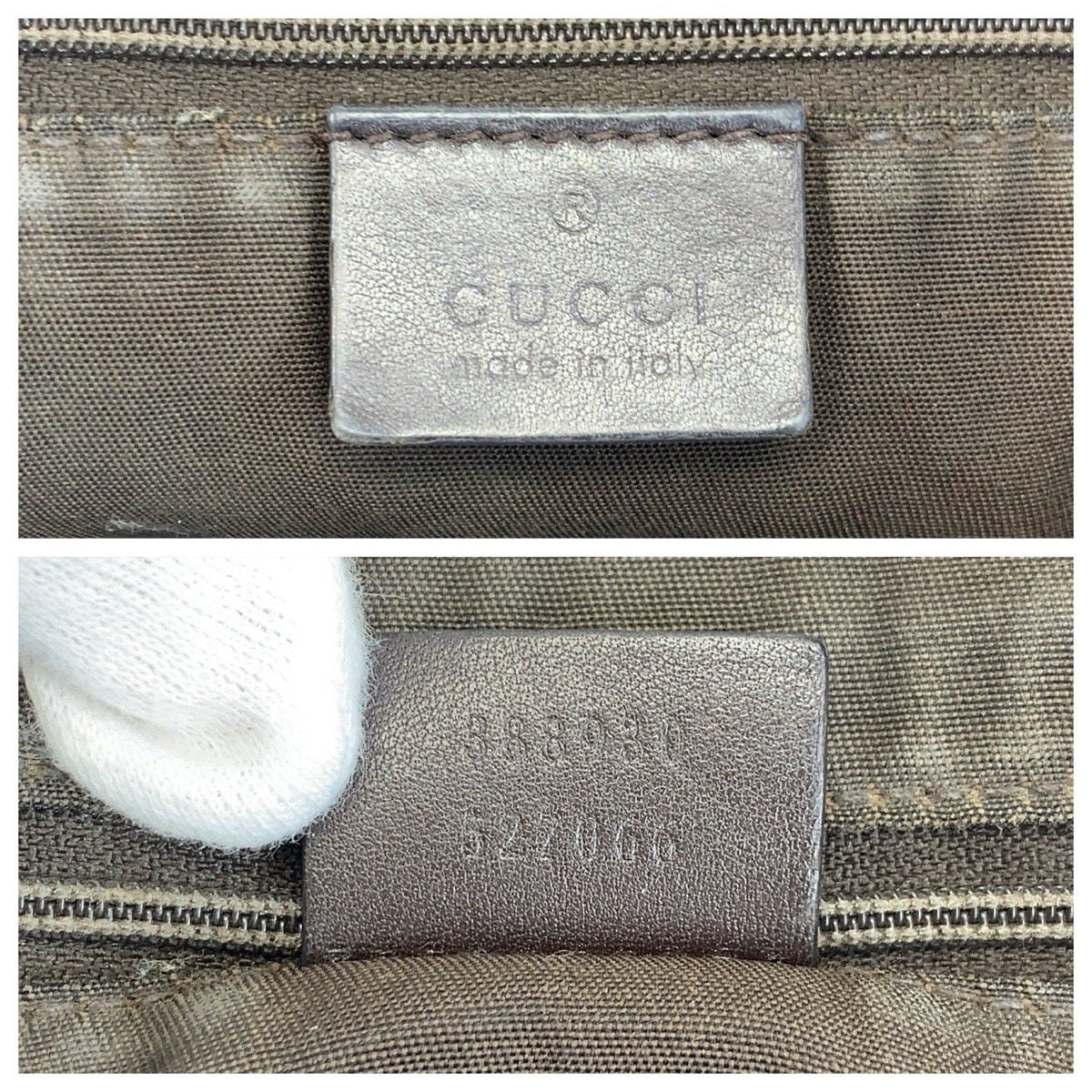 グッチ GGキャンバス レザー ショルダーバッグ