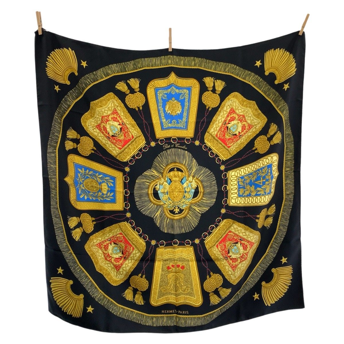 エルメス Poste et Cavalerie シルクスカーフ