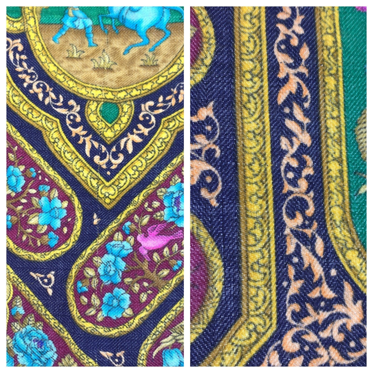 エルメス QALAMDAN シルクスカーフ