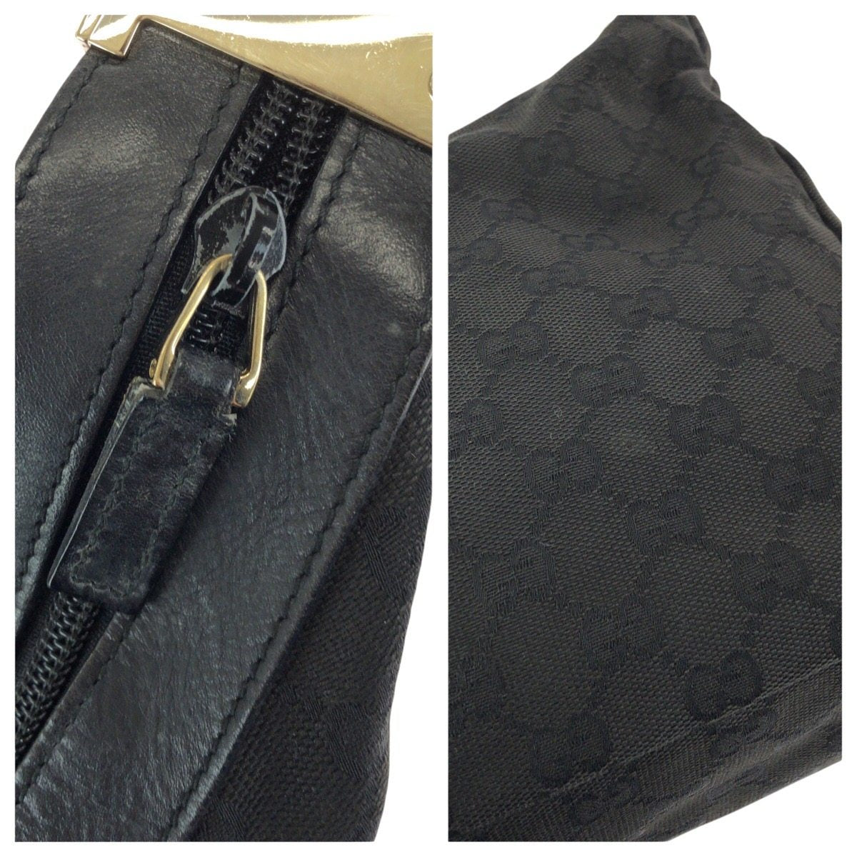 グッチ GGキャンバス レザー ショルダーバッグ