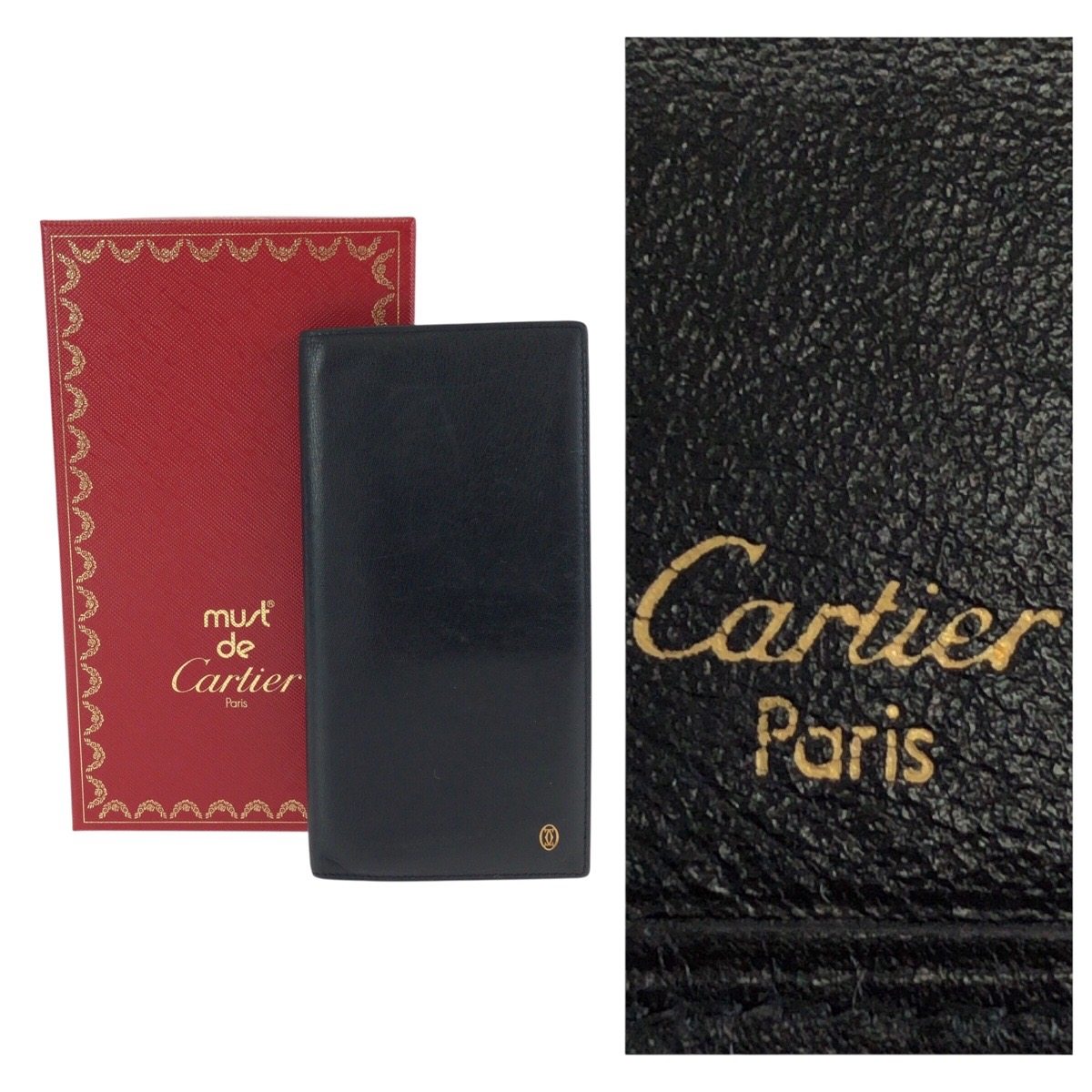カルティエ パシャドゥカルティエ レザー長財布