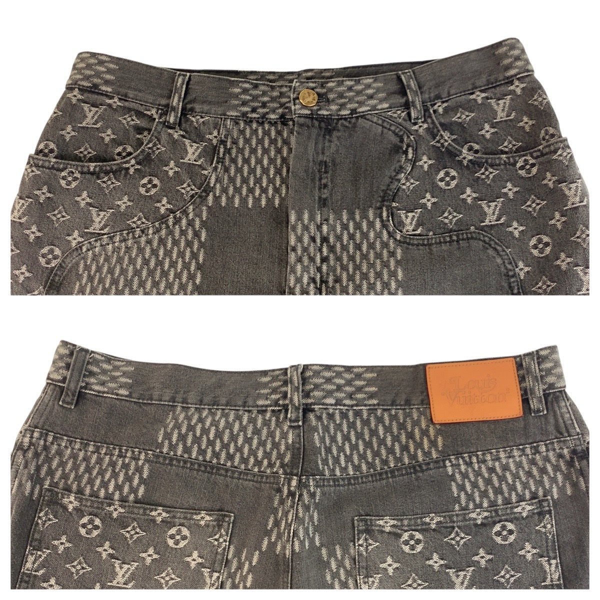 ルイヴィトン NIGO ジャイアントダミエウェーブモノグラム コットンデニムパンツ