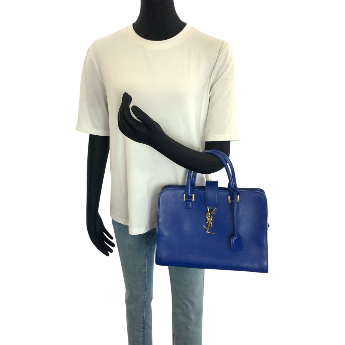 イヴサンローラン モノグラムカバス YSL 2way レザーバッグ