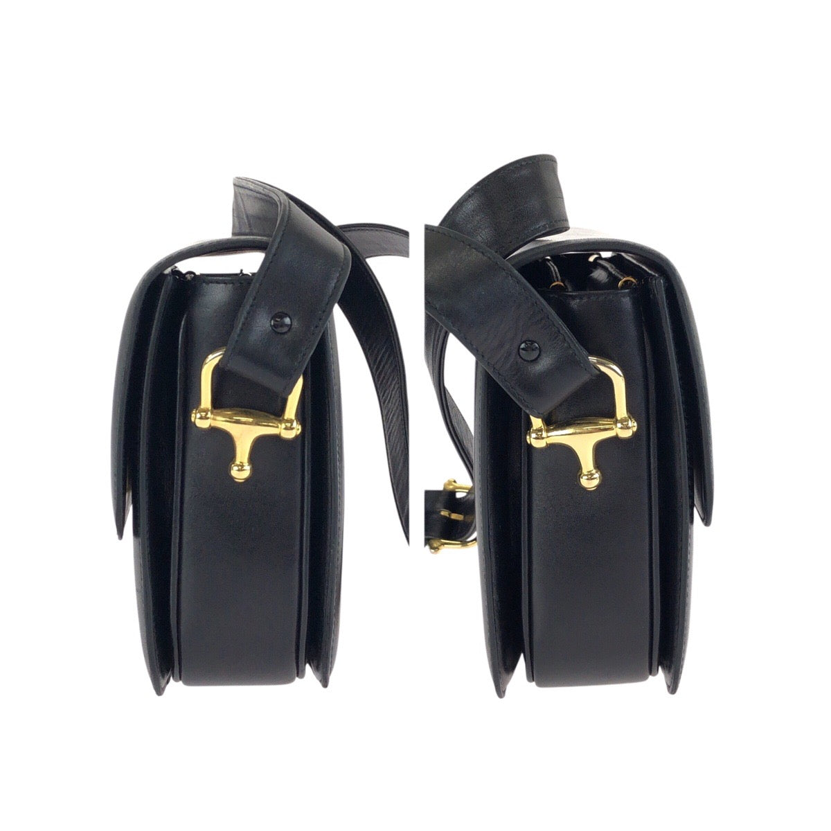 セリーヌ レザー ホースキャリッジ ショルダーバッグ