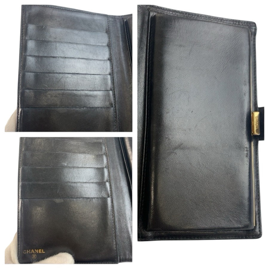 シャネル レザー長財布