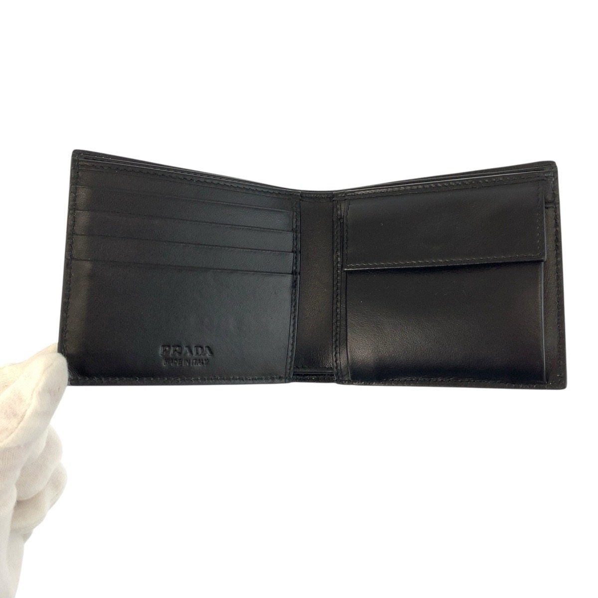 プラダ クロコダイル 二つ折り財布