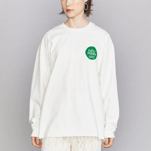 Sloppy Supply × BEAUTY&YOUTH UNITED ARROWS FAST FOODS コットン 長袖 Tシャツ 限定