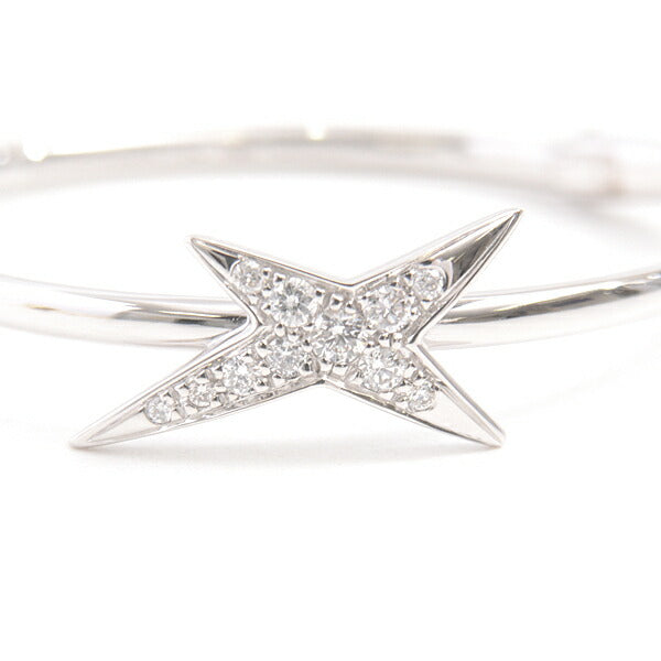 Mauboussin 18K ホワイトゴールド ダイヤモンド フープ ピアス