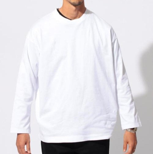 ビューティーアンドユース ユナイテッドアローズ ワイドクルーネック コットン長袖Tシャツ