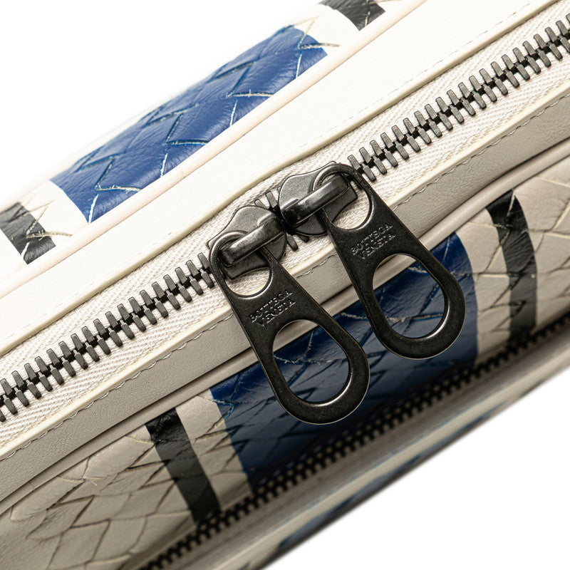 ボッテガヴェネタイントレチャートレザークラッチバッグ