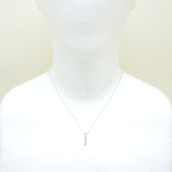 ハート モチーフ ダイヤモンド ネックレス K10WG