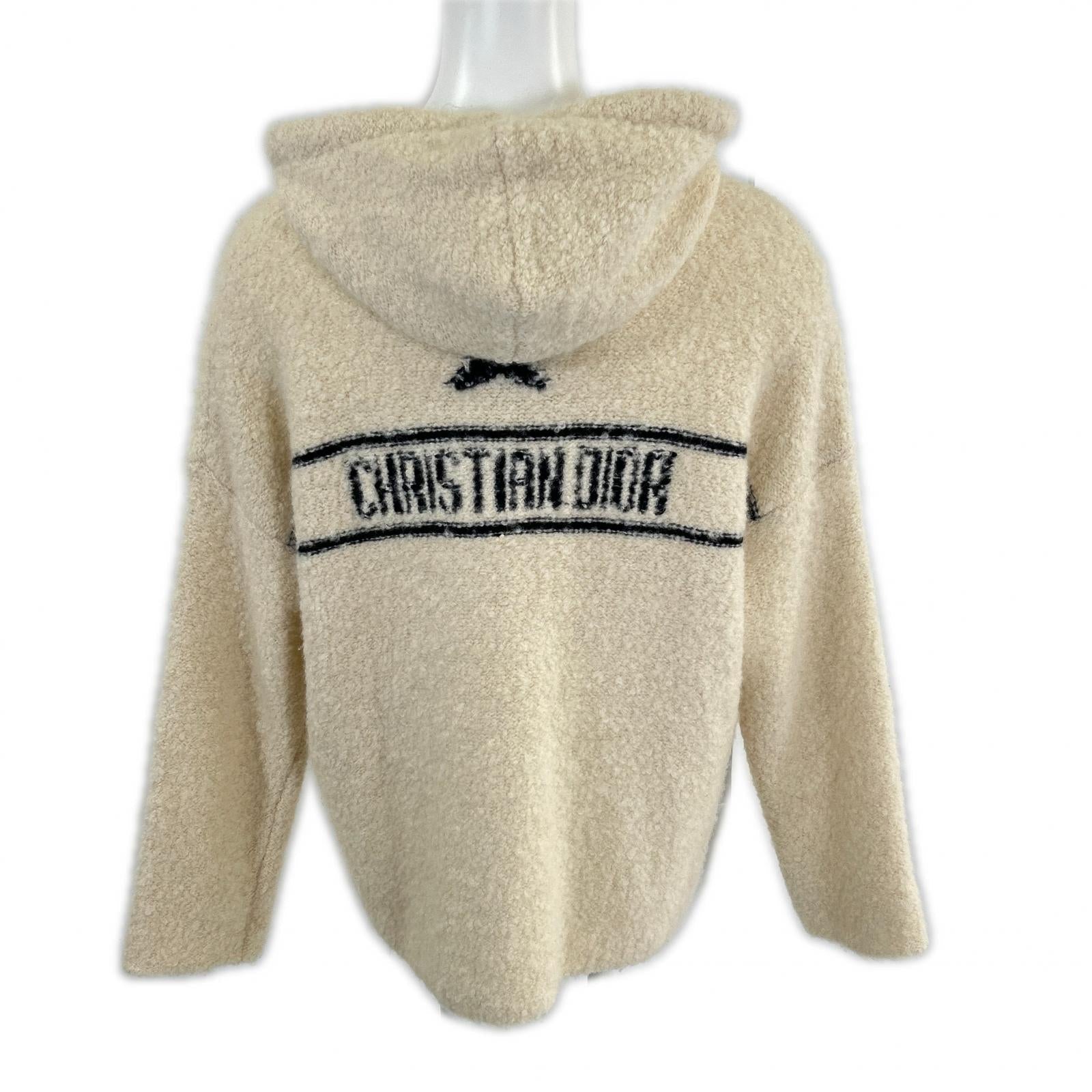 クリスチャンディオール カシミヤアルパカシルクウールニットフーディ