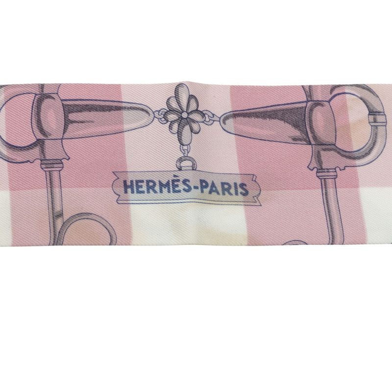 エルメス Mors et Gourmettes Vichy シルクスカーフ