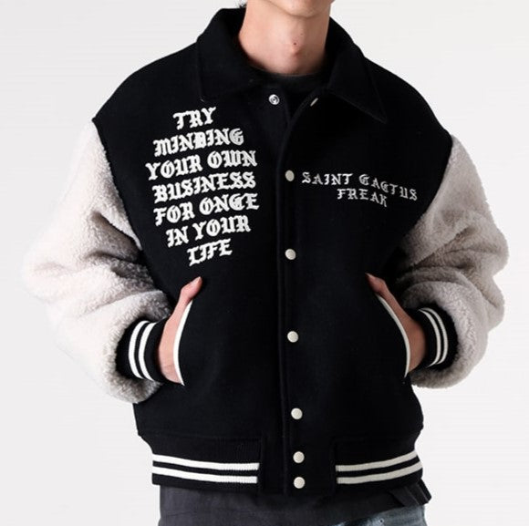 セントマイケル × カクタスプラントフリーマーケット CP_VARSITY JKT ウール スタジャン