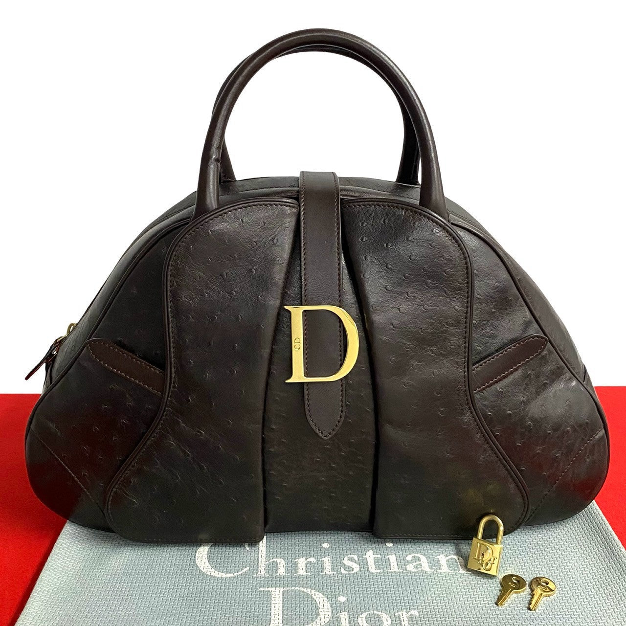 クリスチャン ディオール オーストリッチ ハンドバッグ