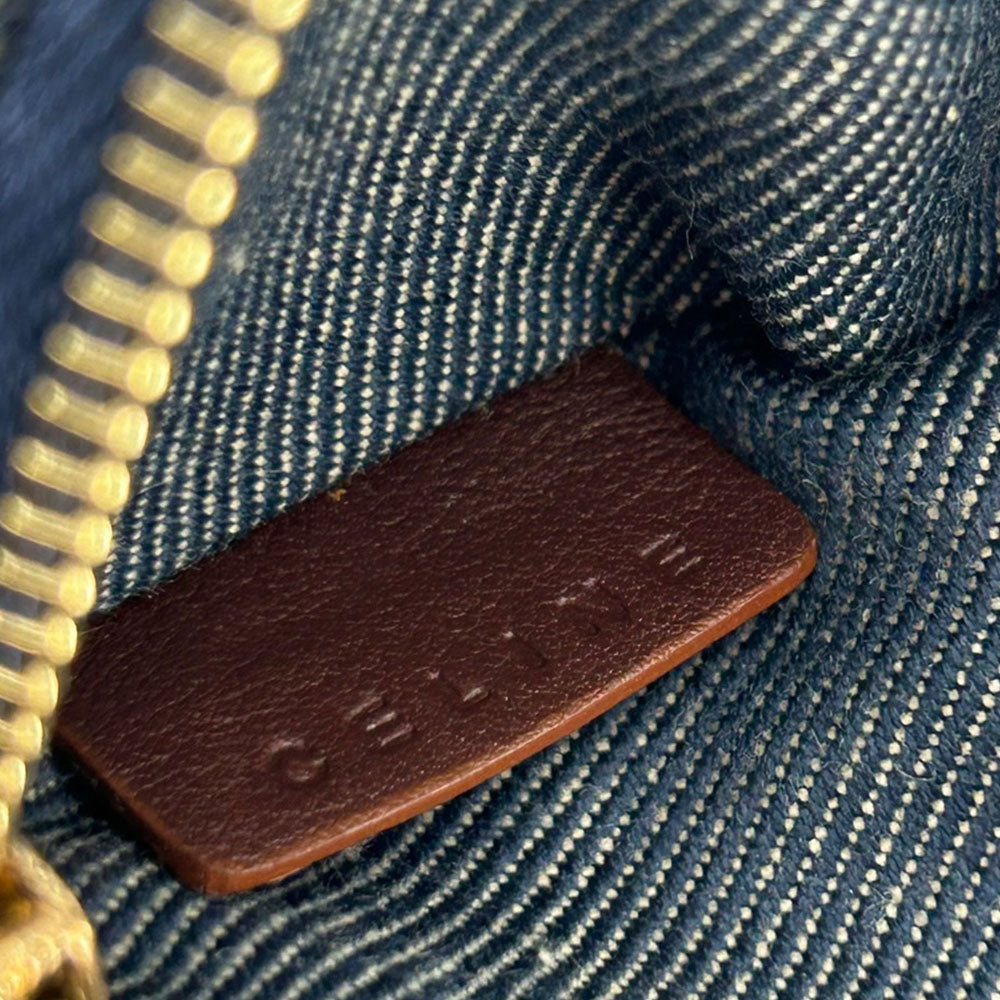 セリーヌ デニム レザー コインケース キーリング