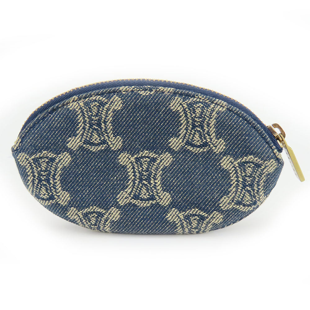 セリーヌ デニム レザー コインケース キーリング