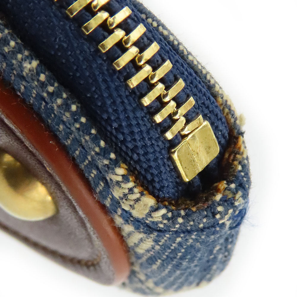 セリーヌ デニム レザー コインケース キーリング