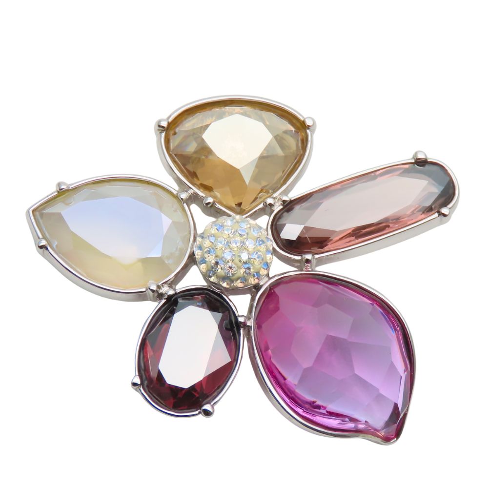 スワロフスキー フラワーモチーフ クリスタル ペンダント