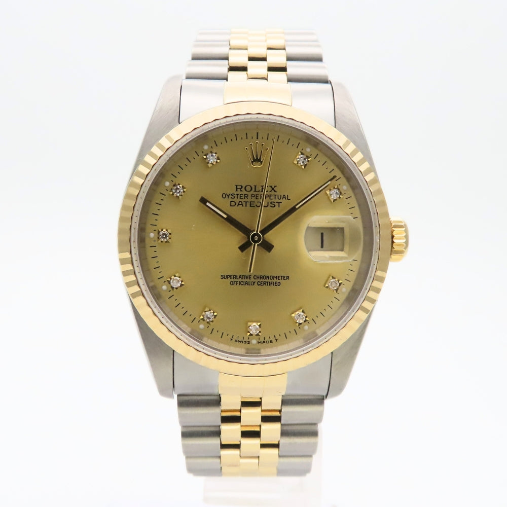 ロレックス デイトジャスト ステンレススチール Au750 腕時計