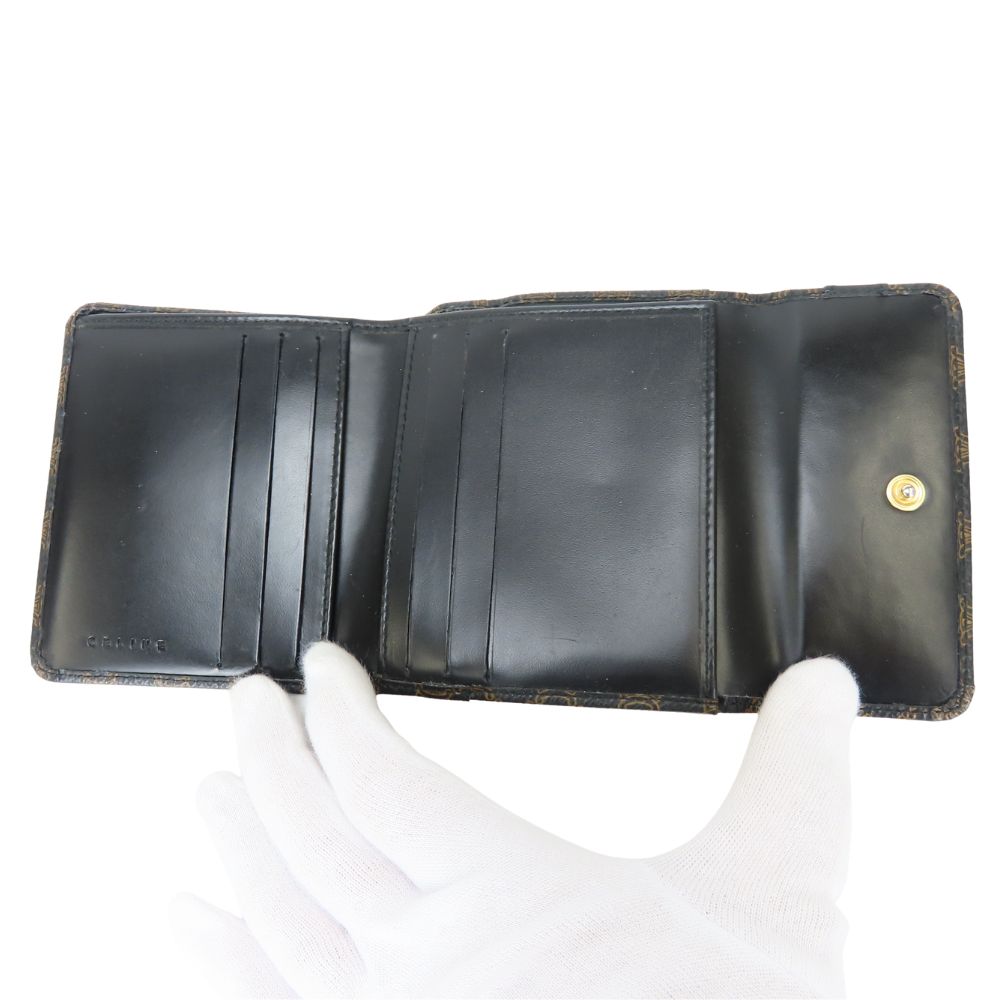 セリーヌ マカダムPVCレザー三つ折り財布