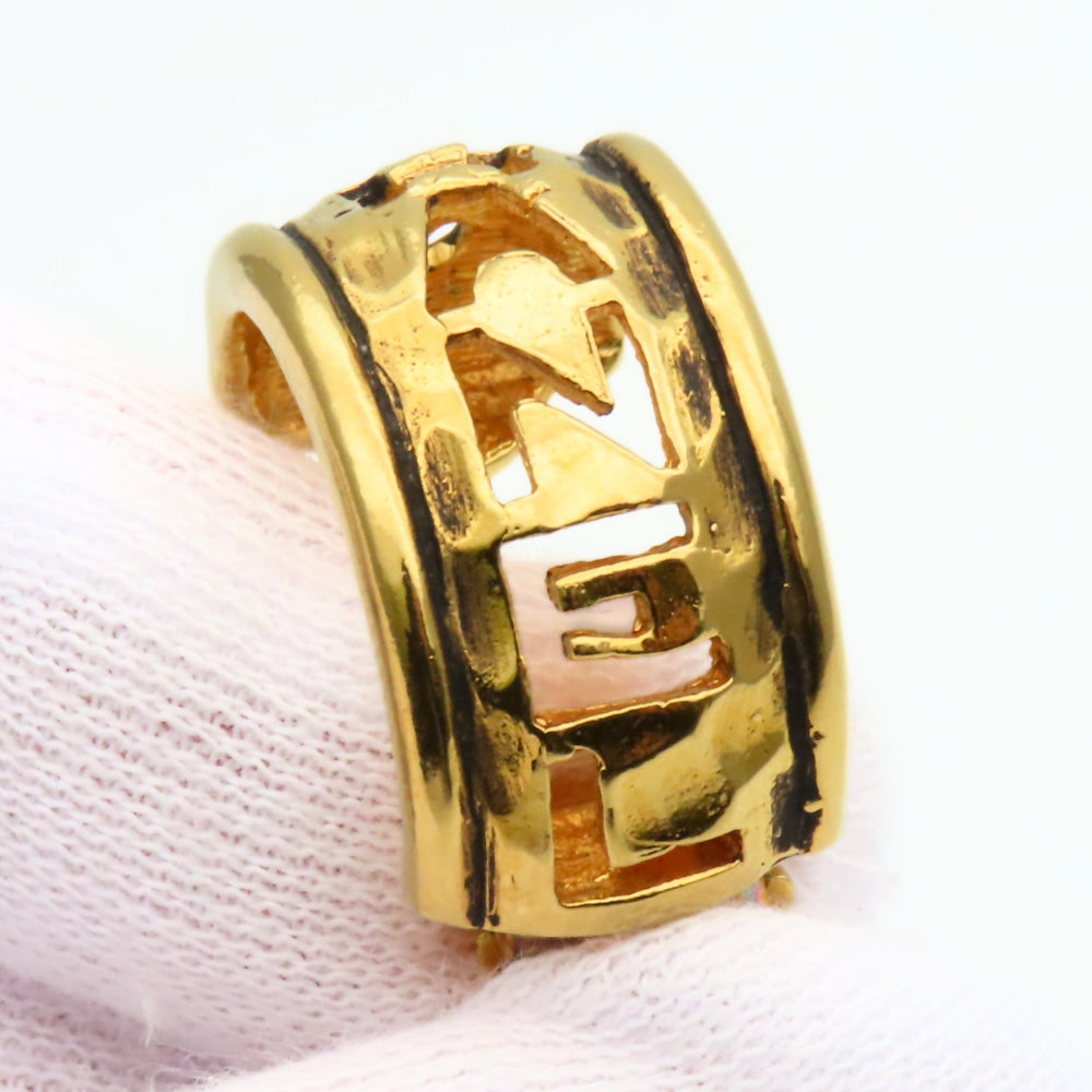 シャネル オープンロゴ ハーフフープ イヤリング