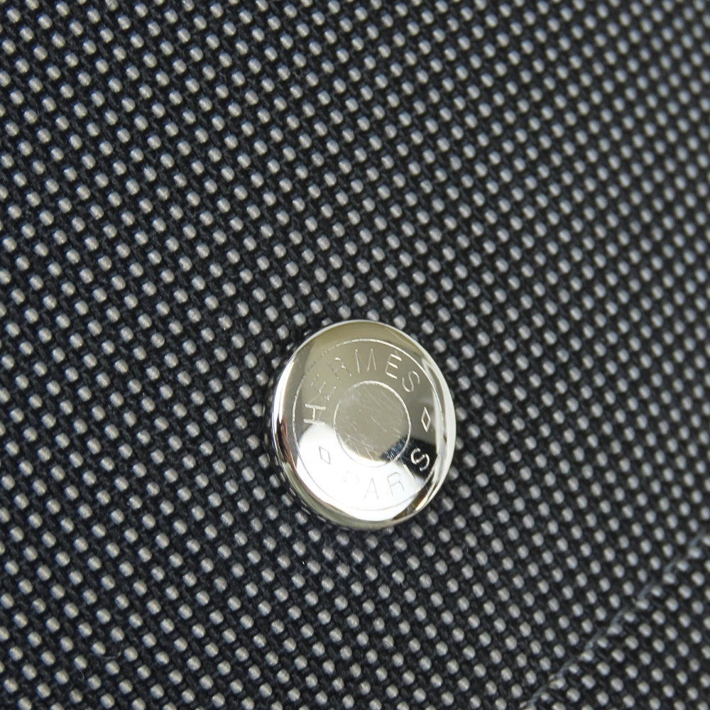 エルメス バザスPM エールライン コットンキャンバス ショルダーバッグ